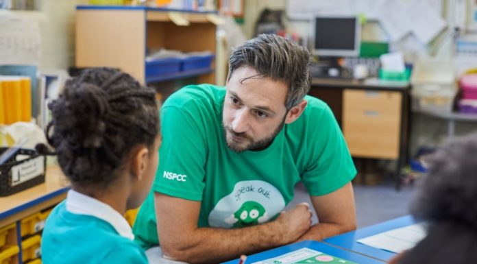 NSPCC Schools Service in Somerset The children and adults pictured are models. Credit Tom Hull