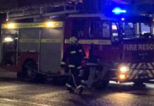 Burnham-On-Sea fire engine night