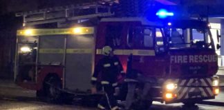 Burnham-On-Sea fire engine night