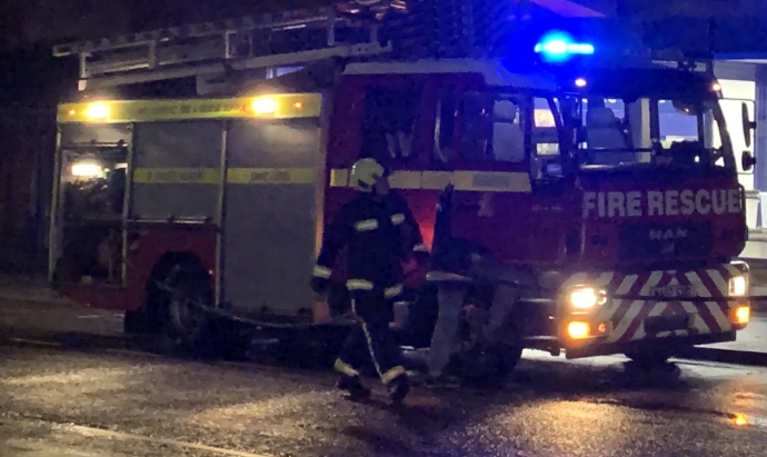 Burnham-On-Sea fire engine night