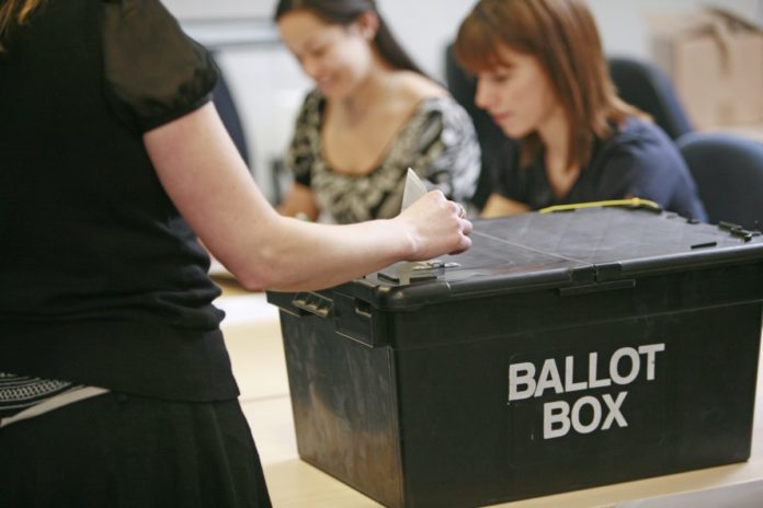 ballot box at local elections