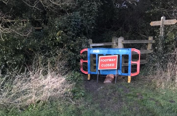 England Coast Path closed in Somerset due to a landslip