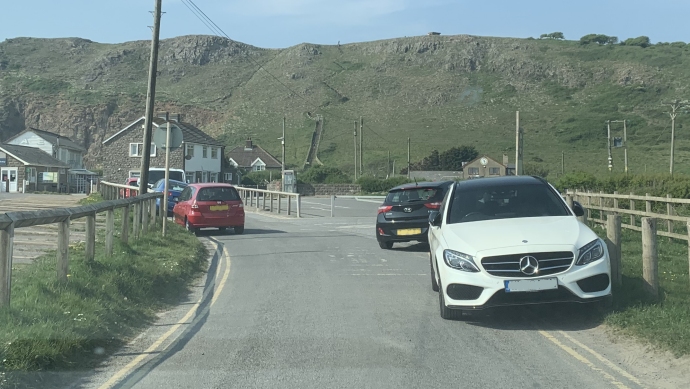 Parking at Brean Down on April 25th 2020