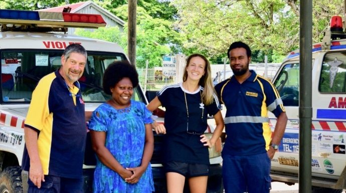 Burnham-On-Sea paramedic Nich Woolf and colleagues in Vanuatu