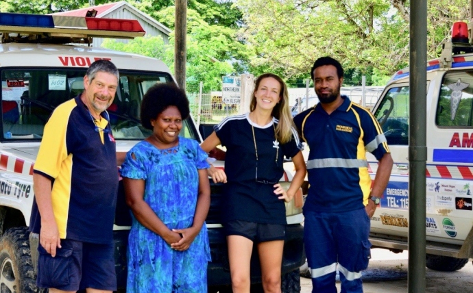 Burnham-On-Sea paramedic Nich Woolf and colleagues in Vanuatu