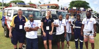 Burnham-On-Sea paramedic Nich Woolf and colleagues in Vanuatu
