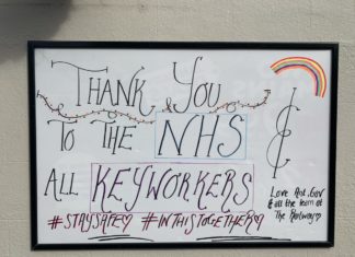 Burnham-On-Sea pub pays tribute to NHS workers