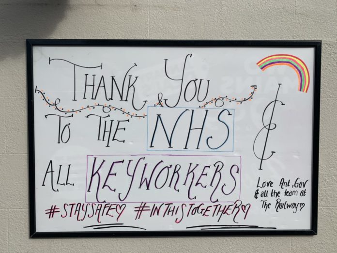 Burnham-On-Sea pub pays tribute to NHS workers