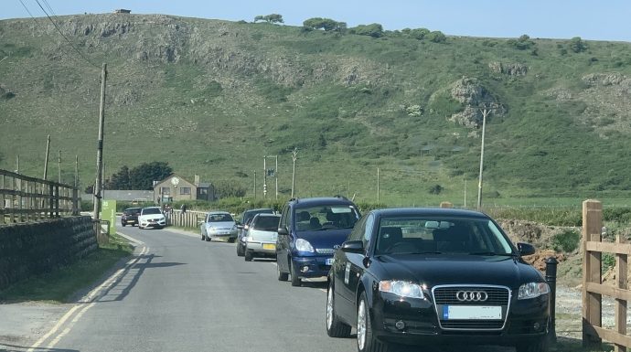 Parking at Brean Down on April 25th 2020