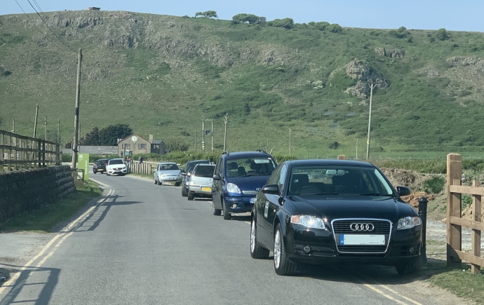 Parking at Brean Down on April 25th 2020