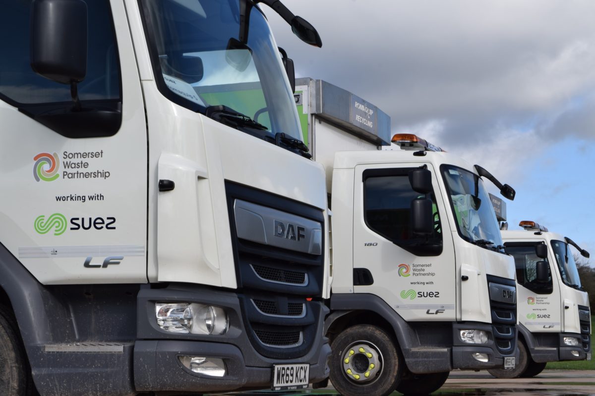 Somerset Waste Partnership new multi-coloured trucks take to streets of Burnham-On-Sea 