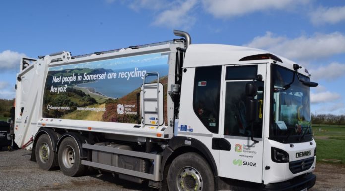 Somerset Waste Partnership new multi-coloured trucks take to streets of Burnham-On-Sea