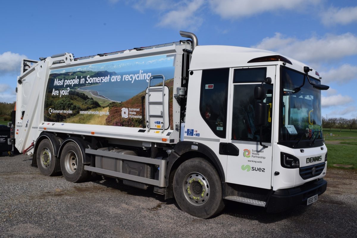 Somerset Waste Partnership new multi-coloured trucks take to streets of Burnham-On-Sea 