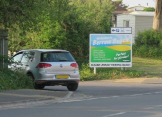 Berrow beach entry road