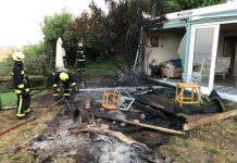 Burnham-On-Sea fire crews tackle beach hut blaze