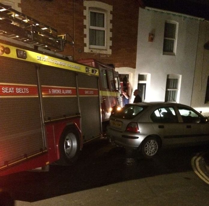 Fire engine getting blocked attending a call-out