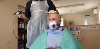 Brent Knoll RSPCA head shave
