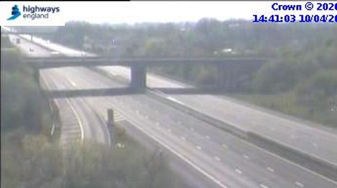 M5 at Burnham-On-Sea quiet on Good Friday