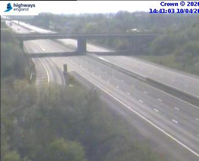 M5 at Burnham-On-Sea quiet on Good Friday