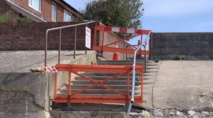Burnham-On-Sea beach path closed