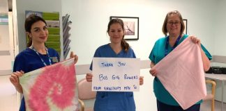 Burnham-on-Sea Gig Rowing club have been making washable uniform bags, ear savers and hats to give to healthcare workers