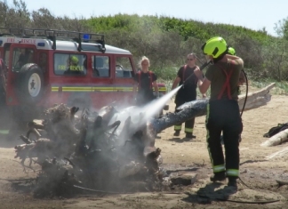 Burnham-On-Sea fire crews called to small beach fire at Berrow