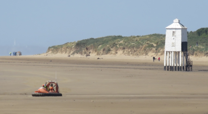 BARB hovercraft Burnham-On-Sea beach lighthouse