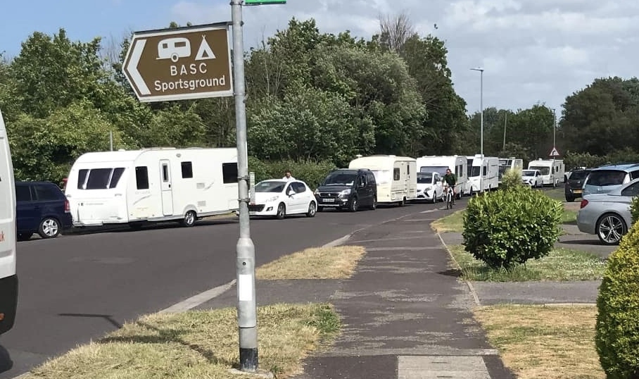 Travellers at Burnham-On-Sea BASC Ground