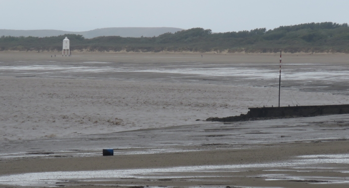 Barrels washed up on Burnham-On-Sea beach