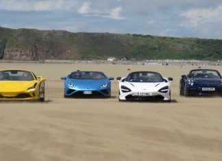 Brean beach sports cars photo shoot