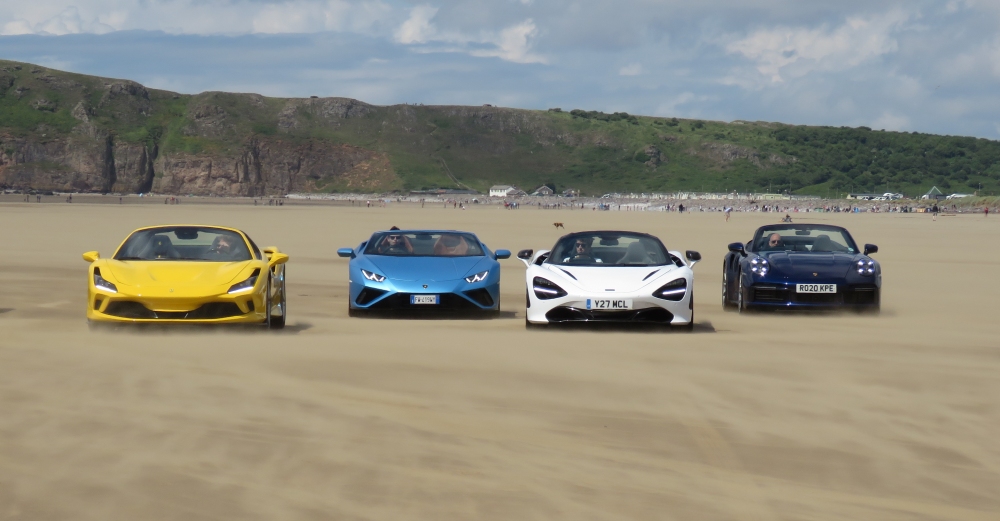 Brean beach sports cars photo shoot