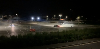 Boy racers in Burnham-On-Sea seafront car park