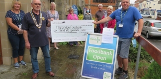 Burnham-On-Sea and Highbridge Foodbank donation from Rotary Club