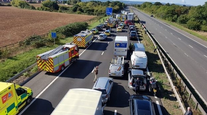 M5 crash in September 2018
