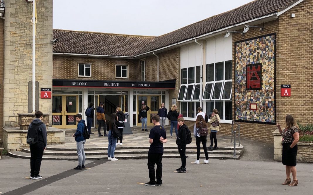 Pupils head back to Highbridge's King Alfred School for socially distanced lessons