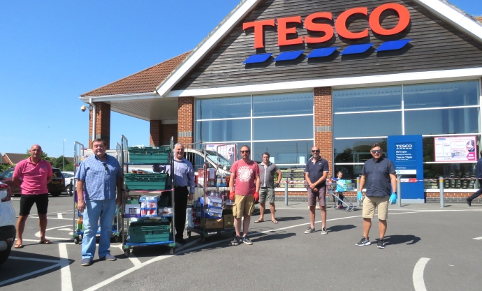 Burnham-On-Sea Freemasons donation to Highbridge Foodbank