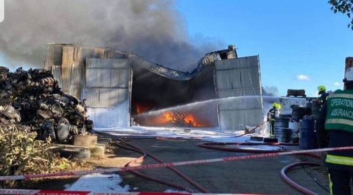 Burnham-On-Sea fire crews at workshop blaze