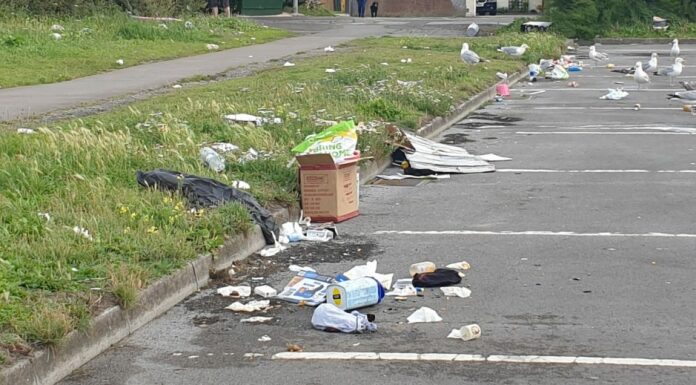 Burnham-On-Sea travellers leave trail of rubbish