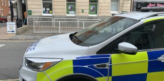 Police outside Burnham-On-Sea Lloyds Bank