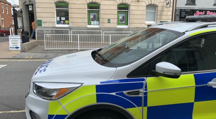 Police outside Burnham-On-Sea Lloyds Bank