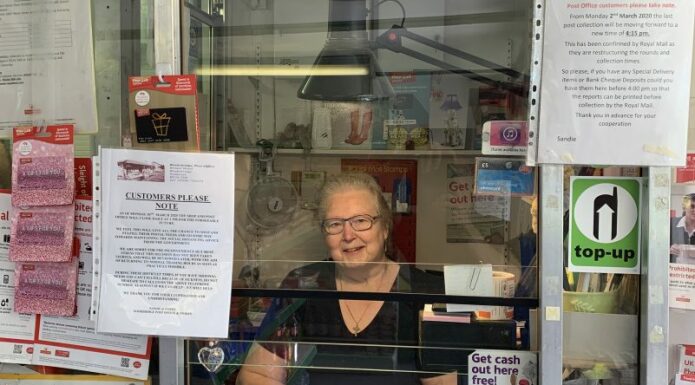 Rooksbridge Post Office Postmaster Sandra Lawrence