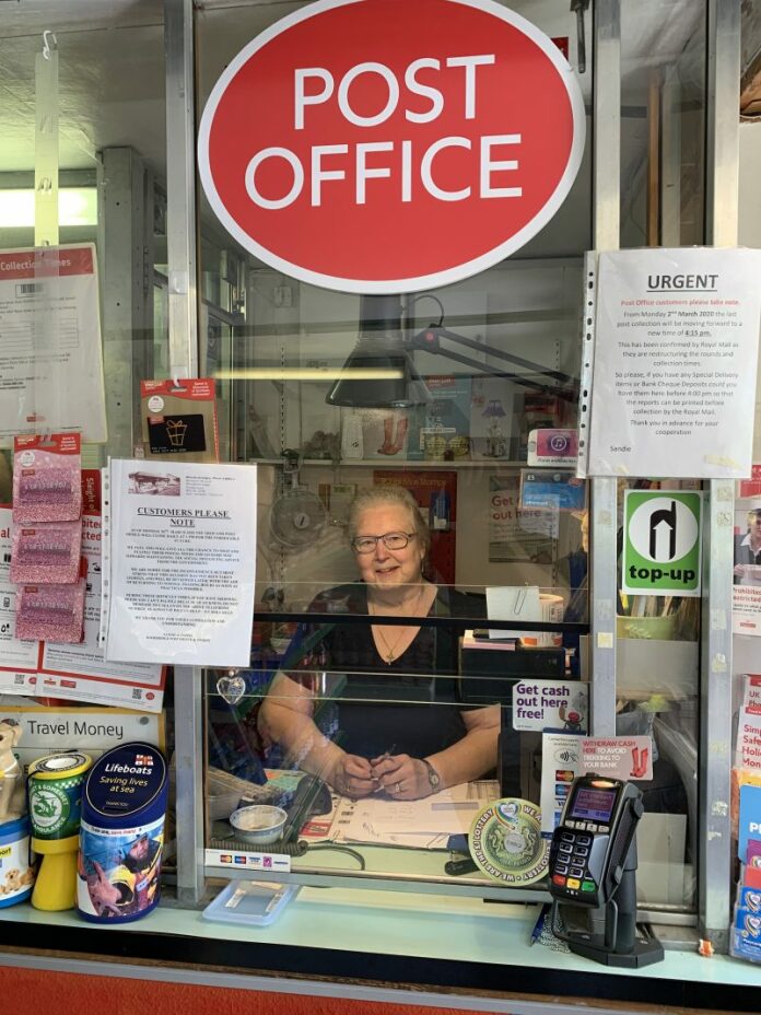 Rooksbridge Post Office Postmaster Sandra Lawrence