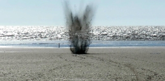WW2 explosive detonated on Brean Beach