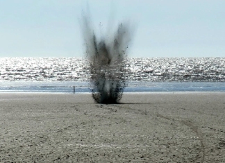 WW2 explosive detonated on Brean Beach