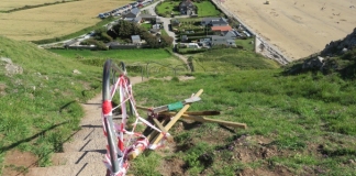 Brean Down barriers damaged