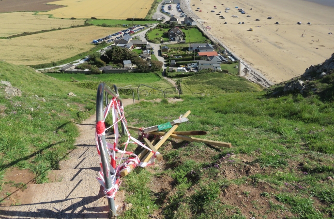 Brean Down barriers damaged