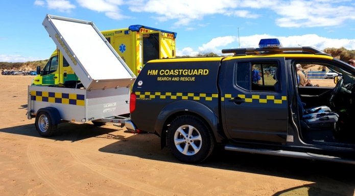 Burnham-On-Sea Coastguards on Berrow Beach