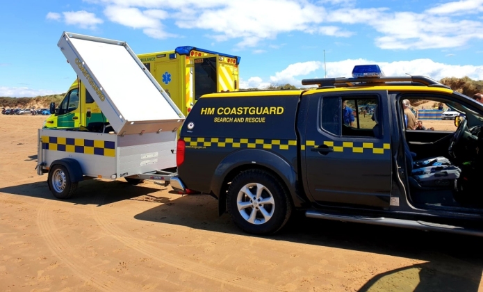 Burnham-On-Sea Coastguards on Berrow Beach