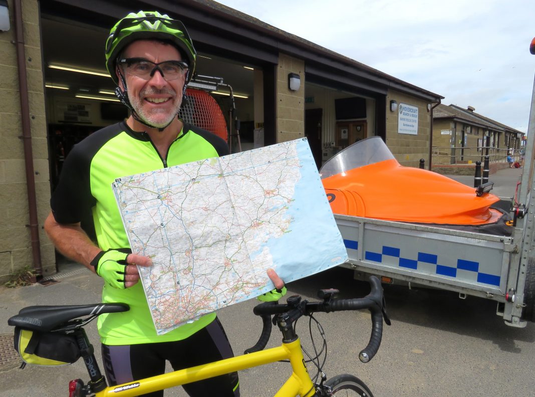 Andy Brewer cycling challenge for Burnham-On-Sea's BARB Search & Rescue