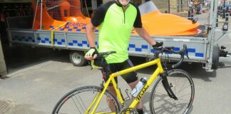 Andy Brewer cycling challenge for Burnham-On-Sea's BARB Search & Rescue